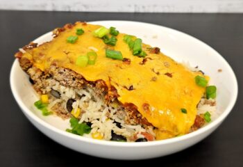 Cheesy Beef Enchilada Casserole